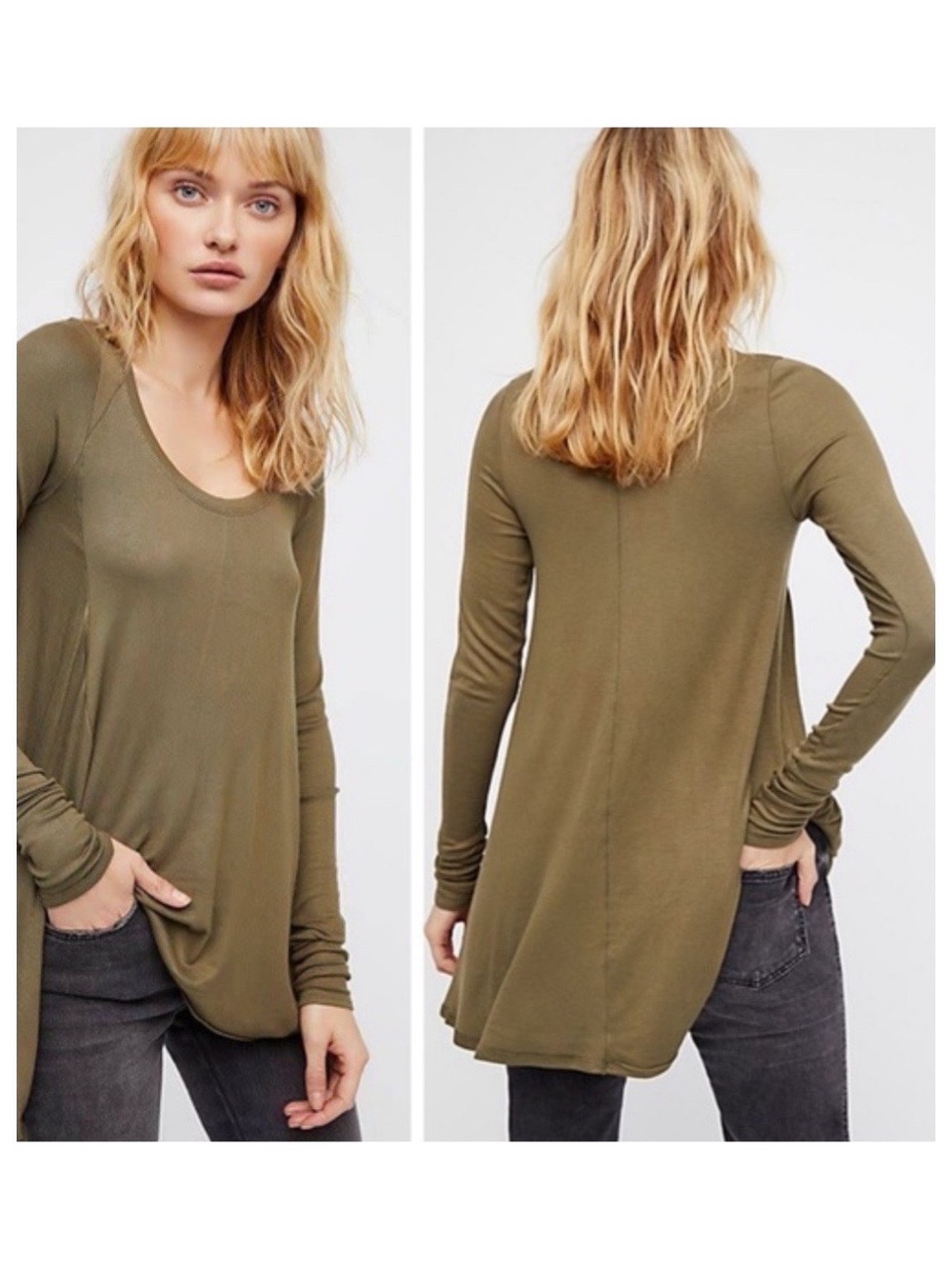 Free People Long Sleeve Flowy Tee
